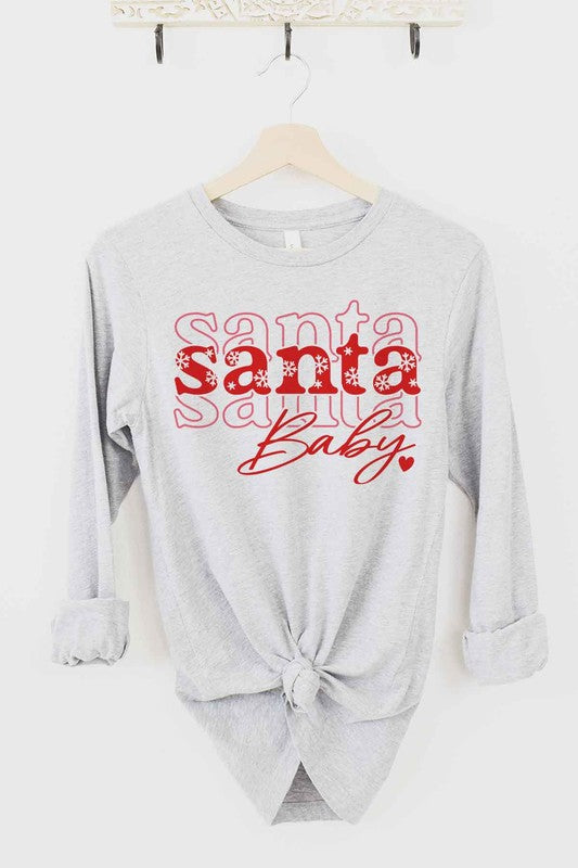 SANTA BABY CHRISTMAS LONG SLEEVE TEE