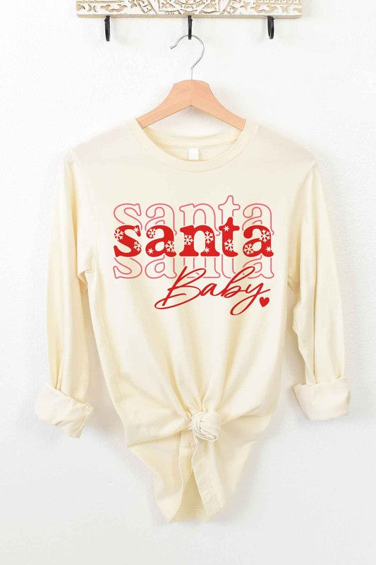 SANTA BABY CHRISTMAS LONG SLEEVE TEE