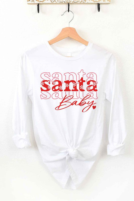 SANTA BABY CHRISTMAS LONG SLEEVE TEE